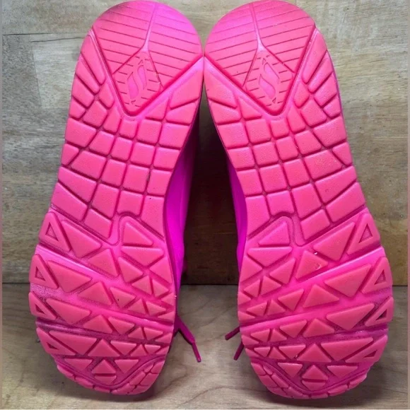 Skechers Uno Night Shades Womens Size 9 Shoes Sneakers Hot Pink 73667 Lace Up - Picture 3 of 4
